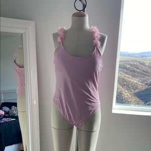 Pink Floral Strap swimsuit